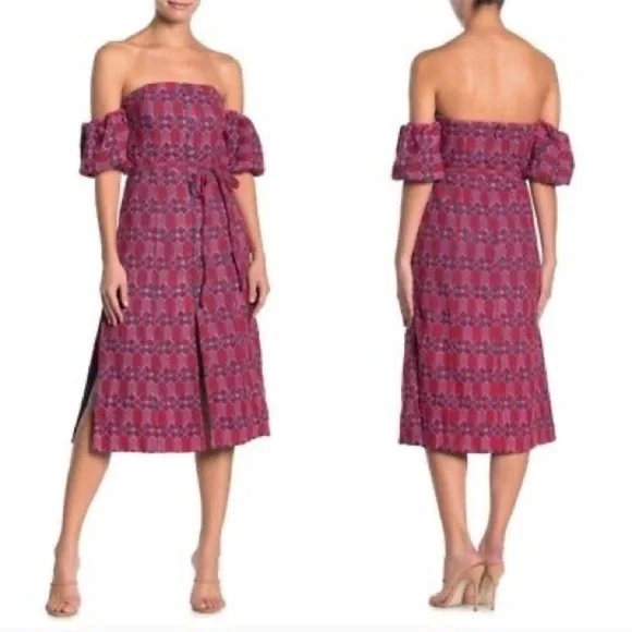 Tularosa Pink and Blue Off the Shoulder Sundress size small - Picture 9 of 10